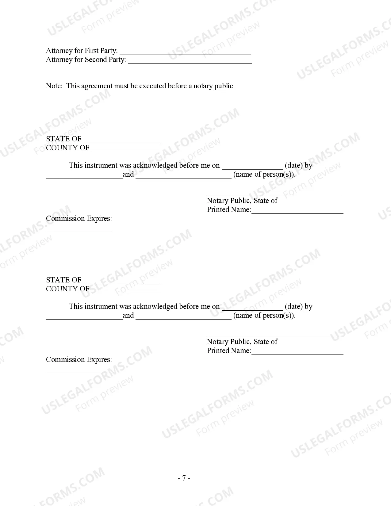 Preview Postnuptial Property Agreement