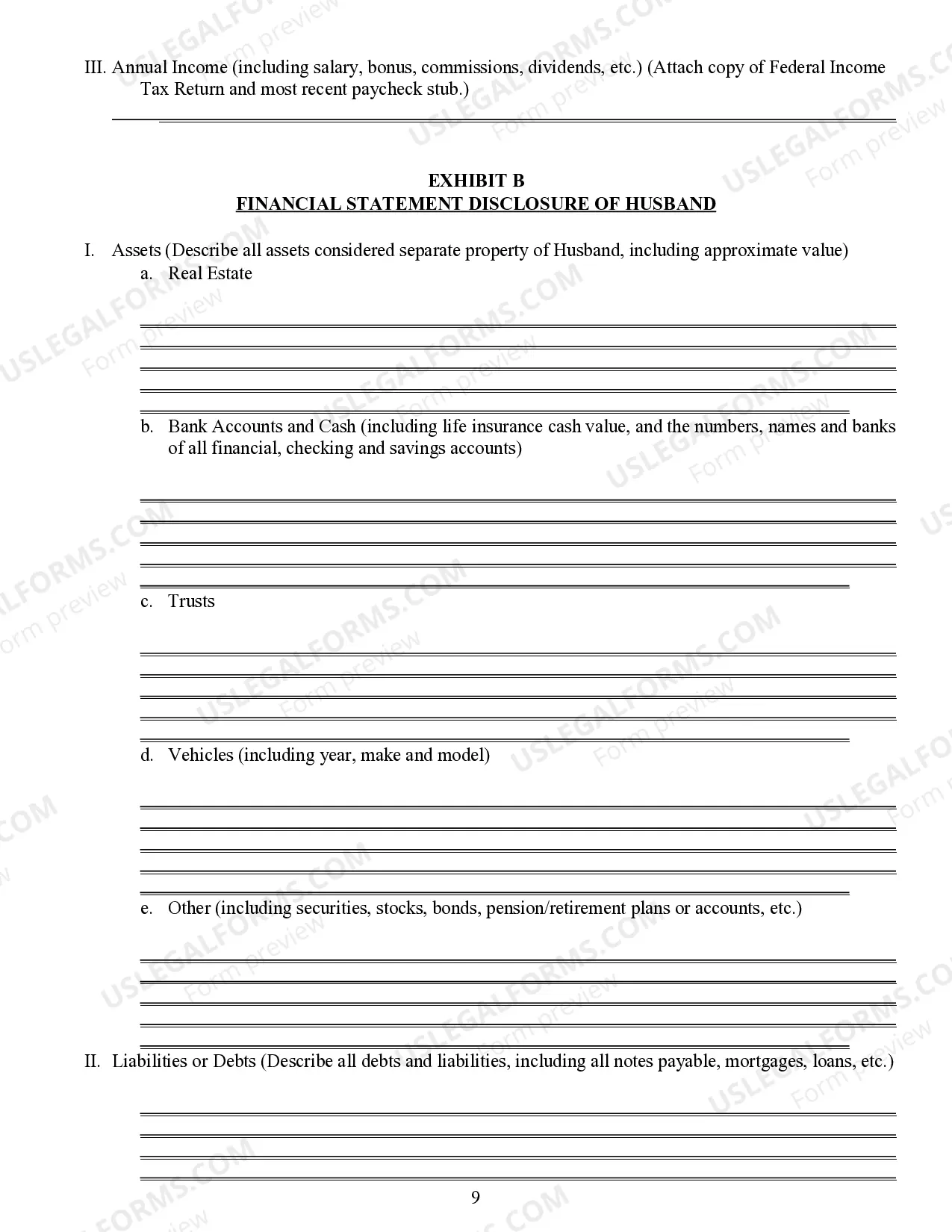 Preview Postnuptial Property Agreement