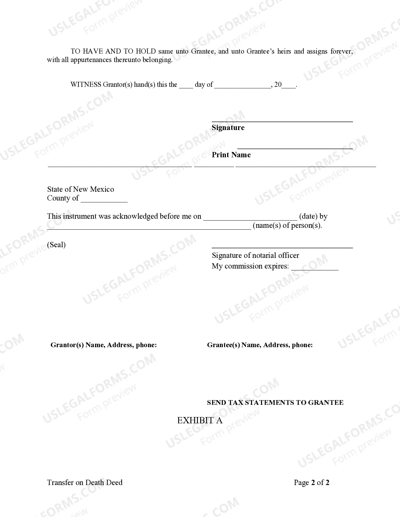 Preview Transfer on Death Deed or TOD - Beneficiary Deed for Individual to Individual