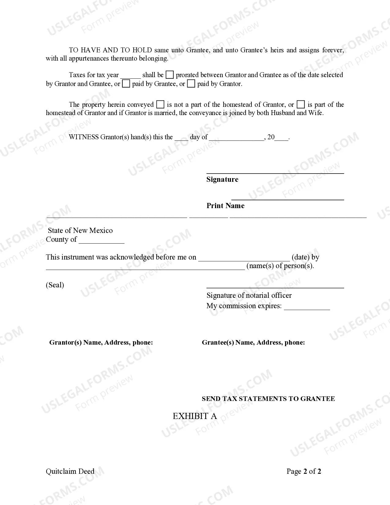 Preview Quitclaim Deed from Individual to Individual