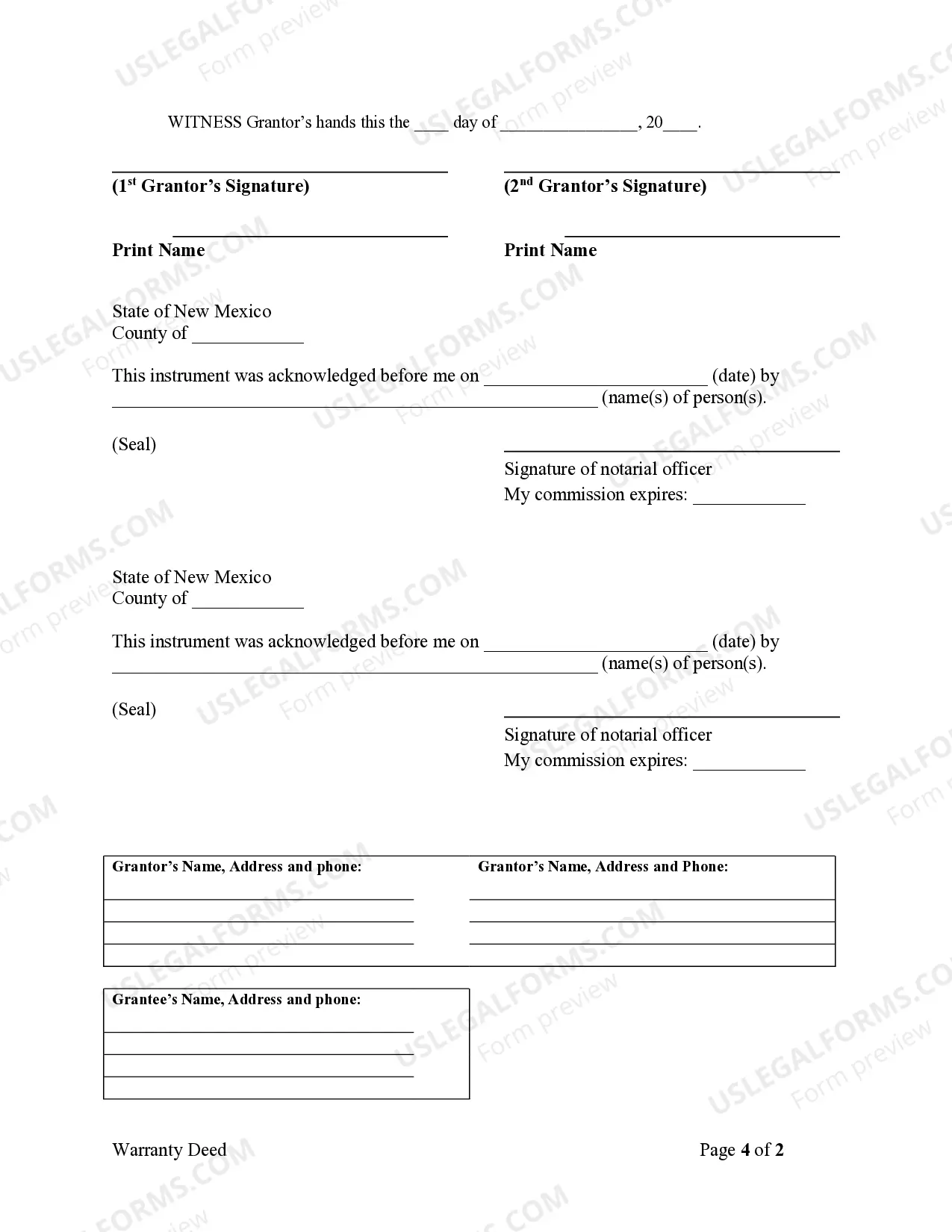 Preview Warranty Deed - Two Individuals to One Individual