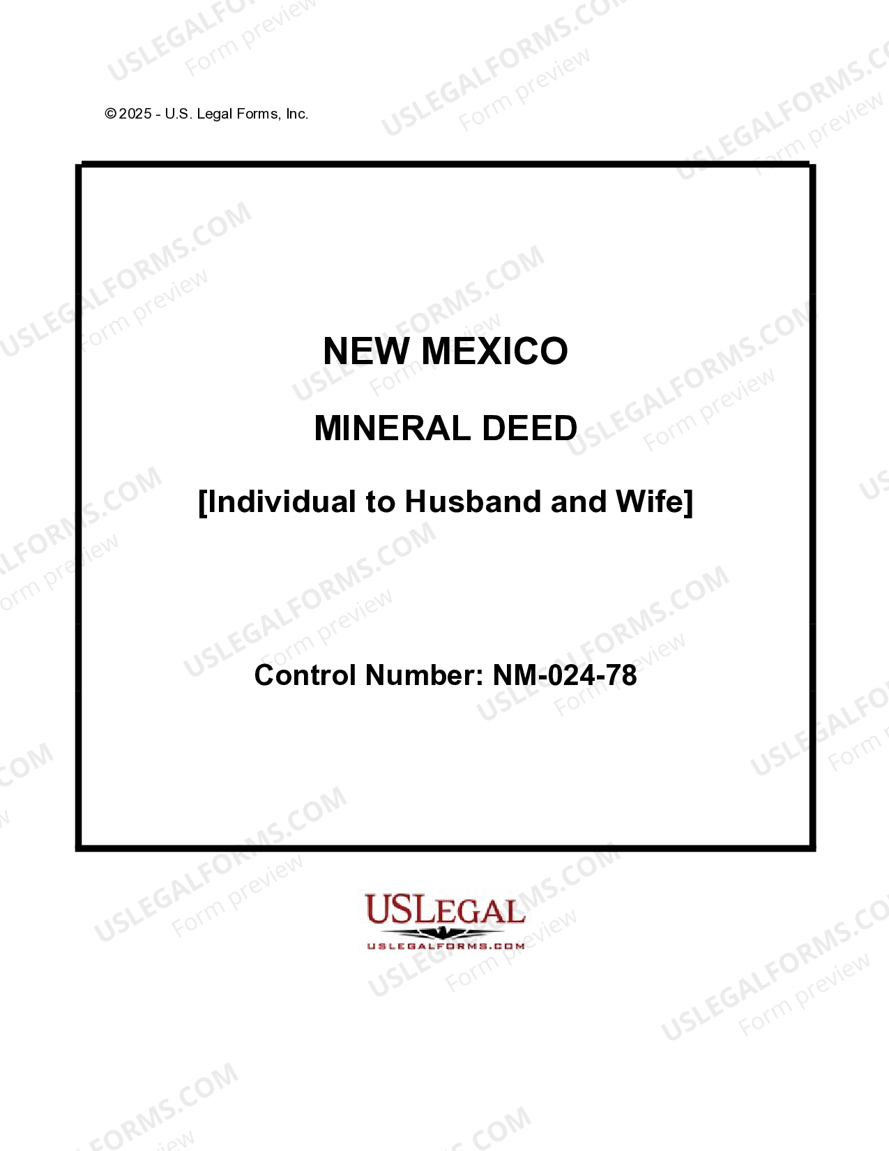New Mexico Mineral Deed Individual to Husband and Wife New Mexico