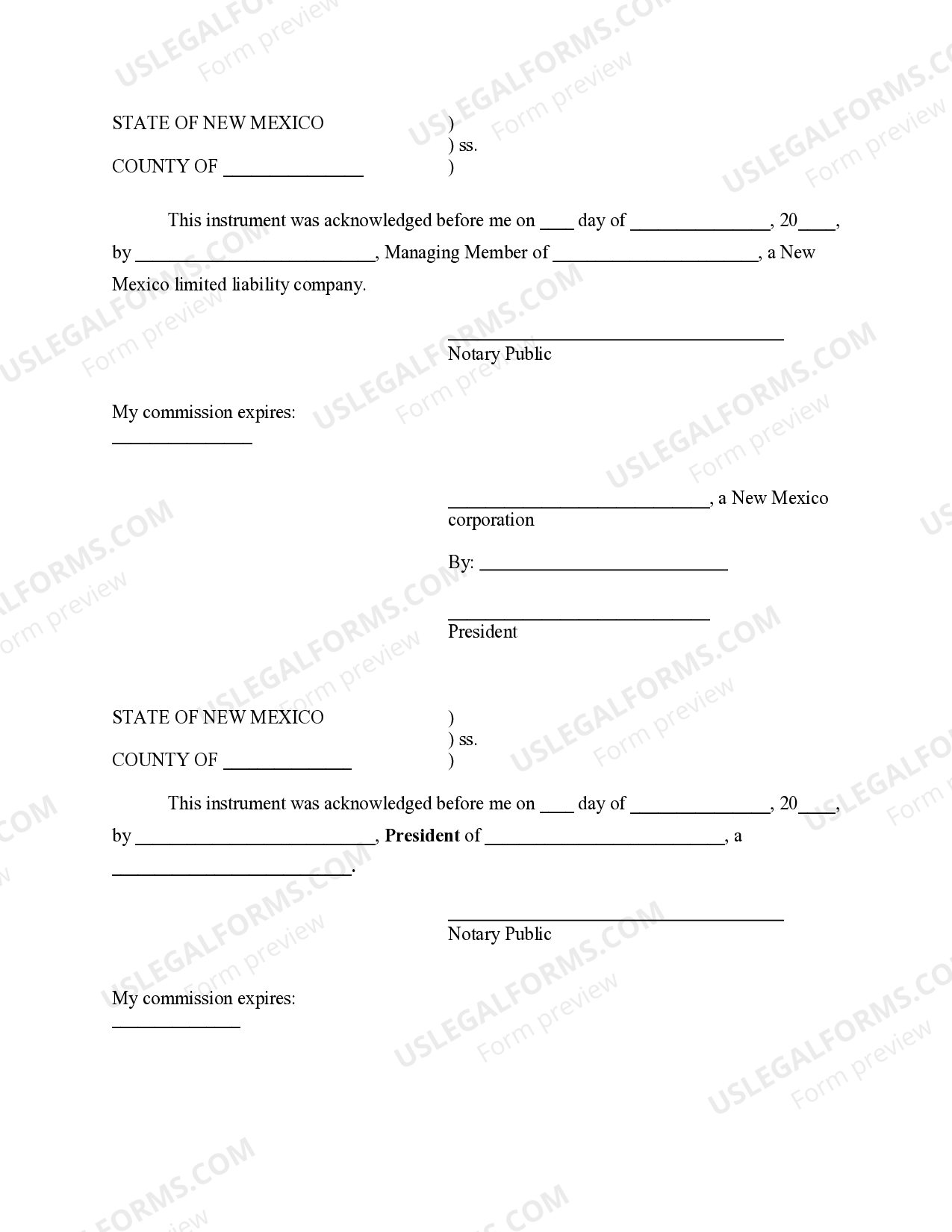 New Mexico Grant of Access Easement Grant Of Easement Form US Legal