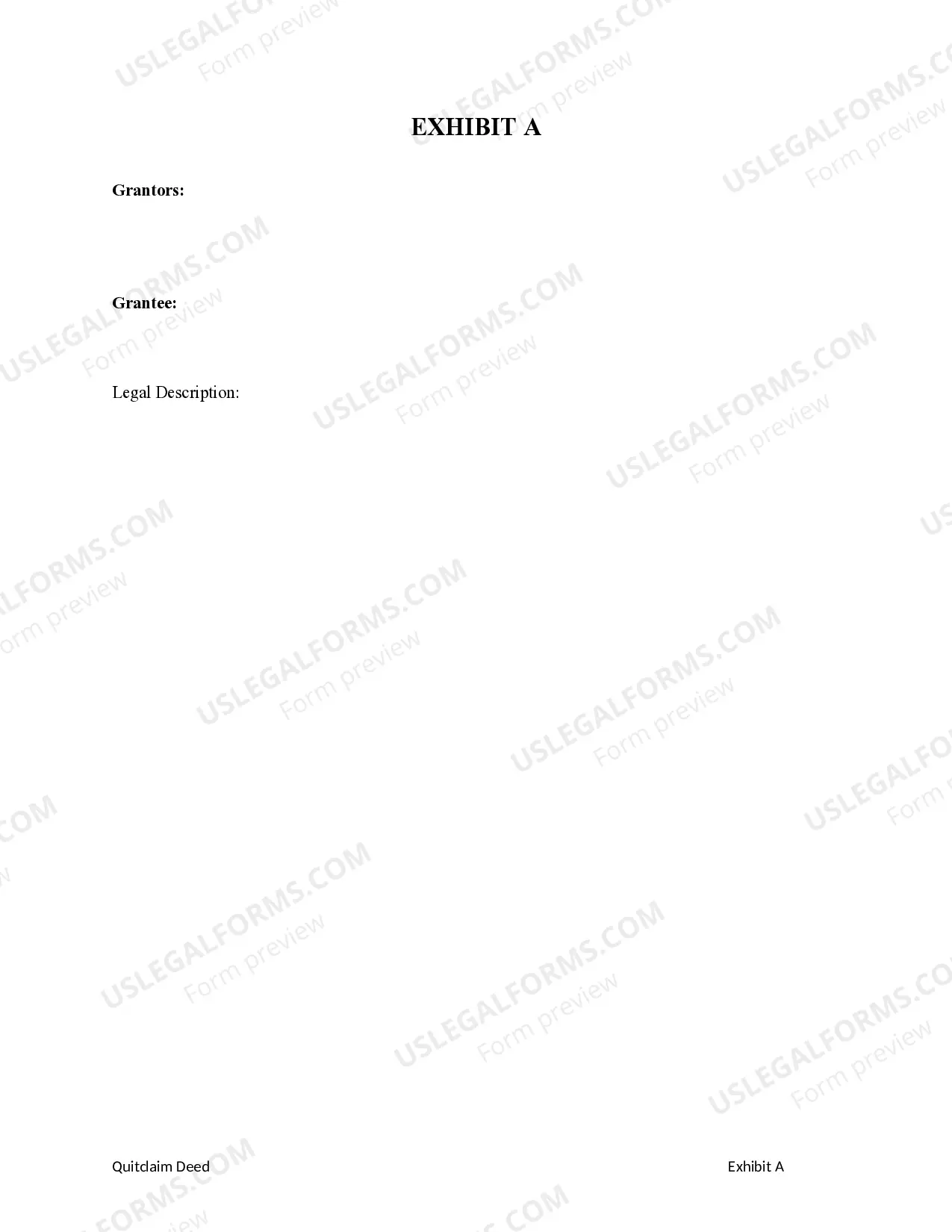 Preview Quitclaim Deed - Two Individuals / Husband and Wife to a Trust