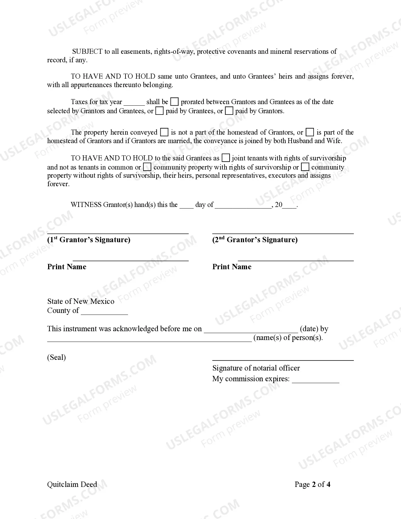 Preview Quitclaim Deed by Two Individuals to Husband and Wife