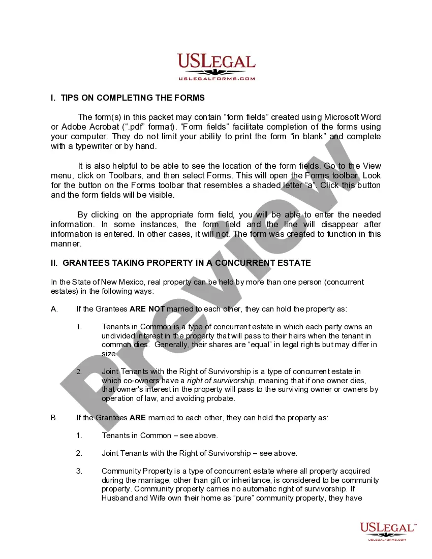 Preview Enhanced Life Estate or Lady Bird Warranty Deed from an Individual to Two Individuals