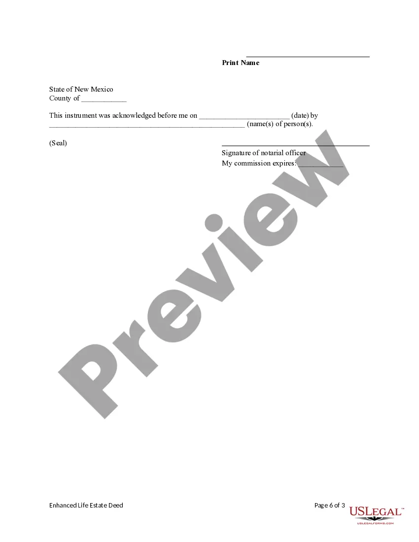 Preview Enhanced Life Estate or Lady Bird Warranty Deed from an Individual to Two Individuals