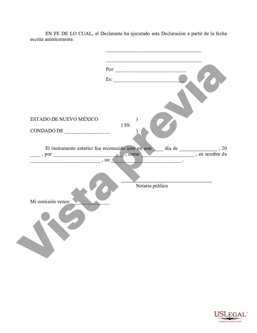 Get Declaración de Convenios y Restricciones Preview Declaración de Convenios y Restricciones