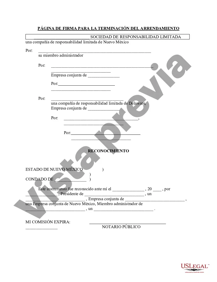 Preview Rescisión del contrato de arrendamiento