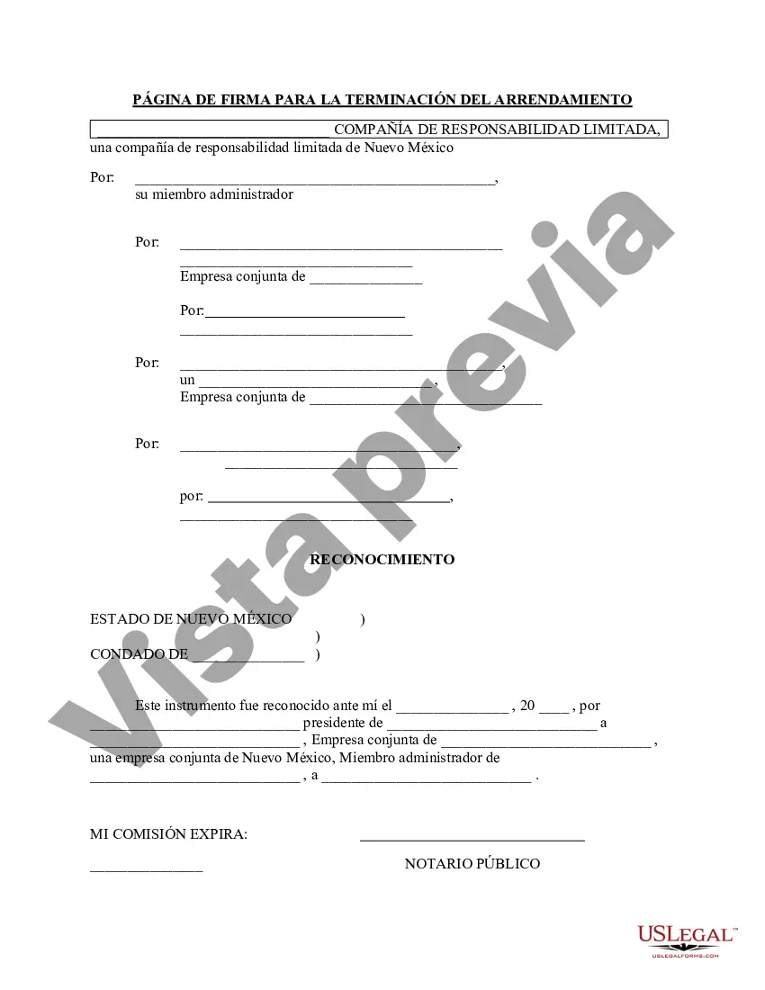 Preview Rescisión del contrato de arrendamiento