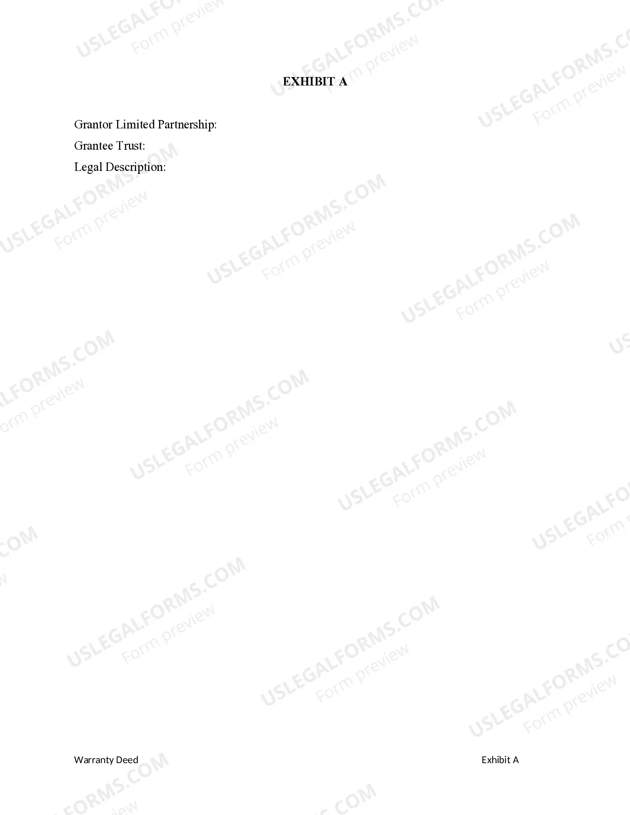 Preview Warranty Deed - Limited Partnership to Corporation