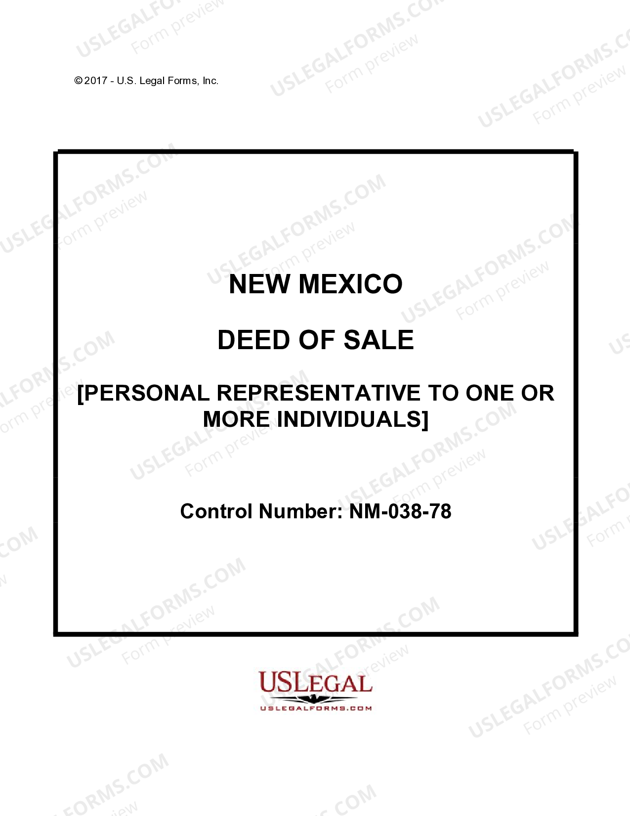 New Mexico Deed of Sale Personal Representative to One or More