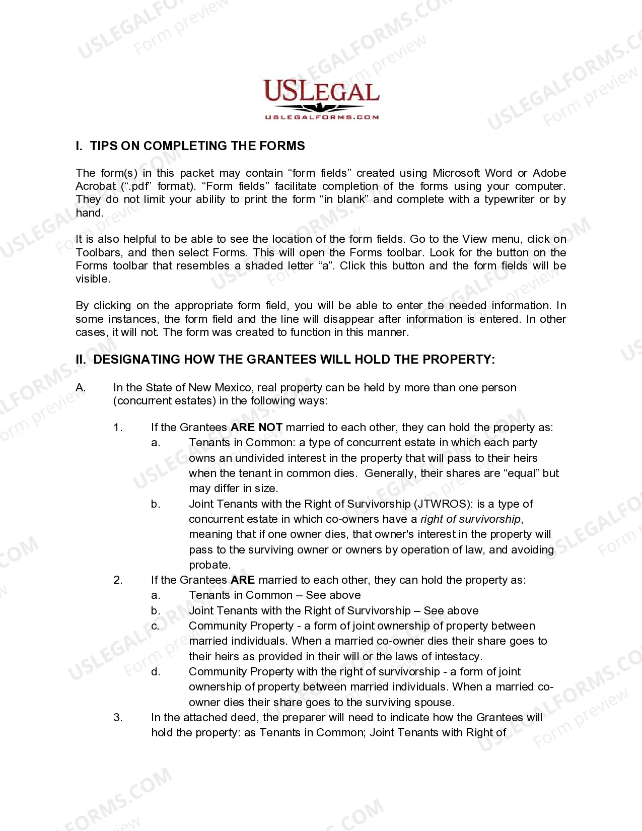 Preview Deed of Sale - Personal Representative to One or More Individuals