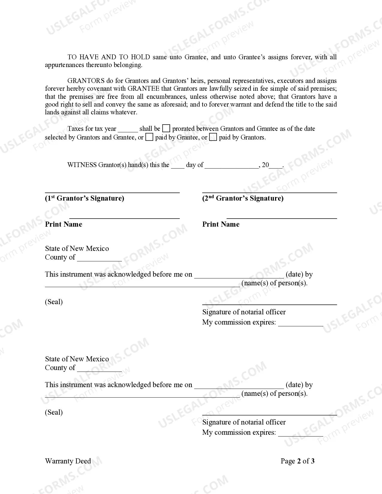 Preview Warranty Deed from two Individuals to LLC