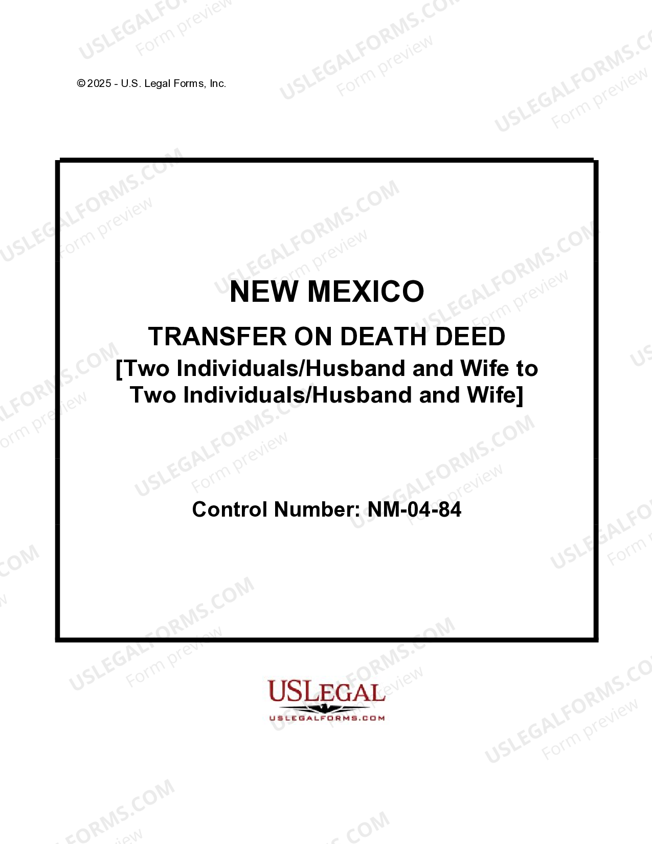 Albuquerque New Mexico Transfer on Death Deed from Two Individuals