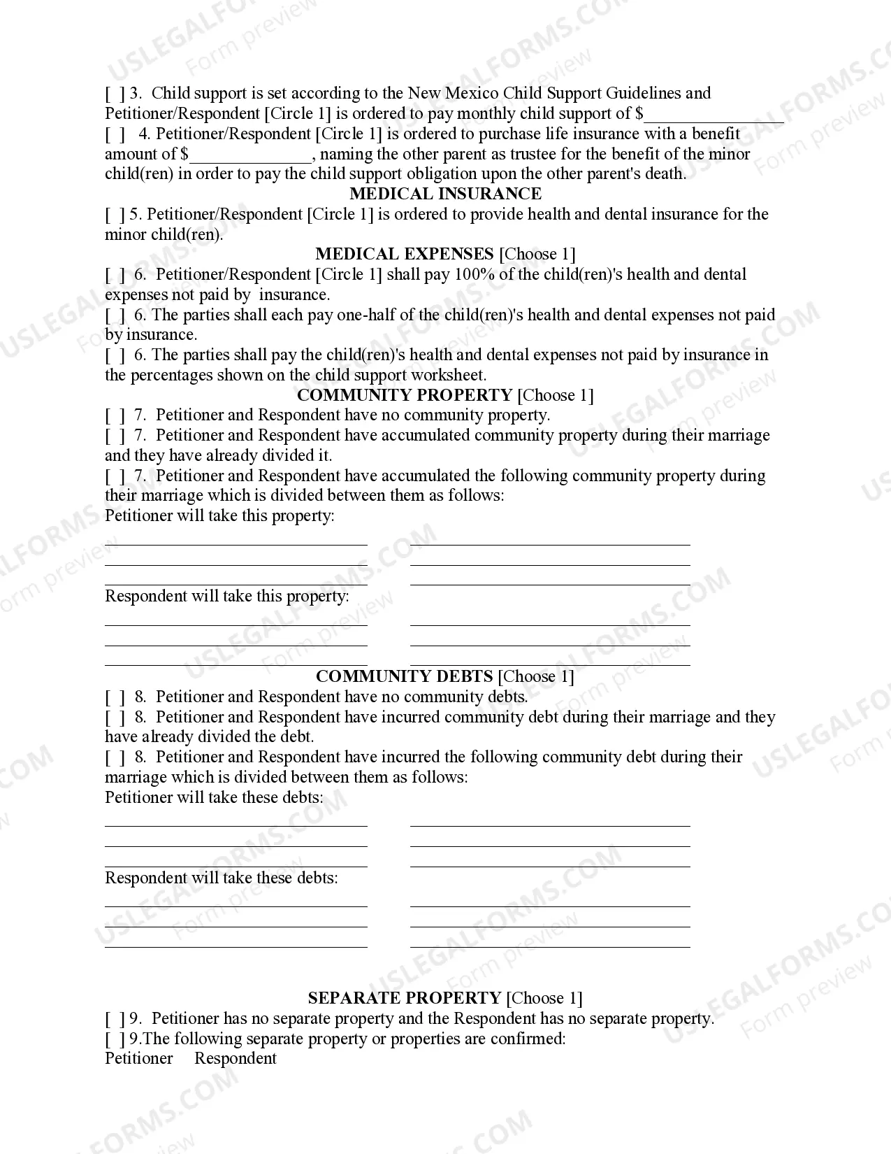 Preview Divorce Kit - No Children