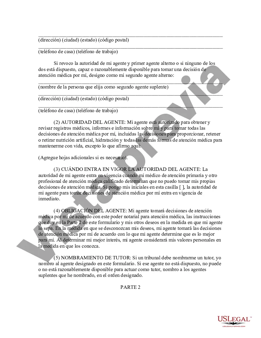 Preview Poder notarial - Directiva de atención médica