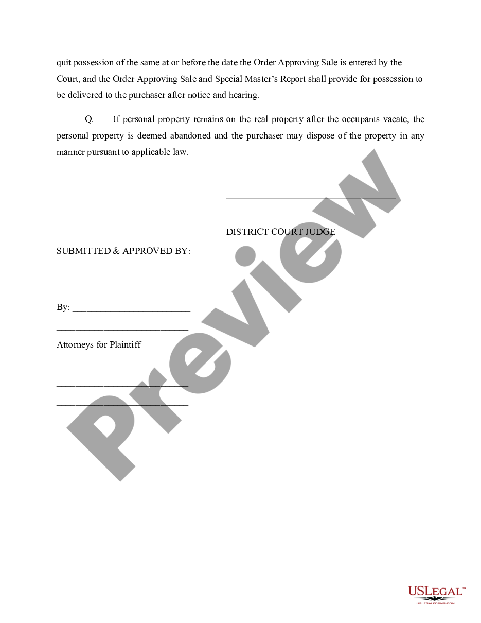 page 7 Default Judgment for Foreclosure and Order of Sale preview