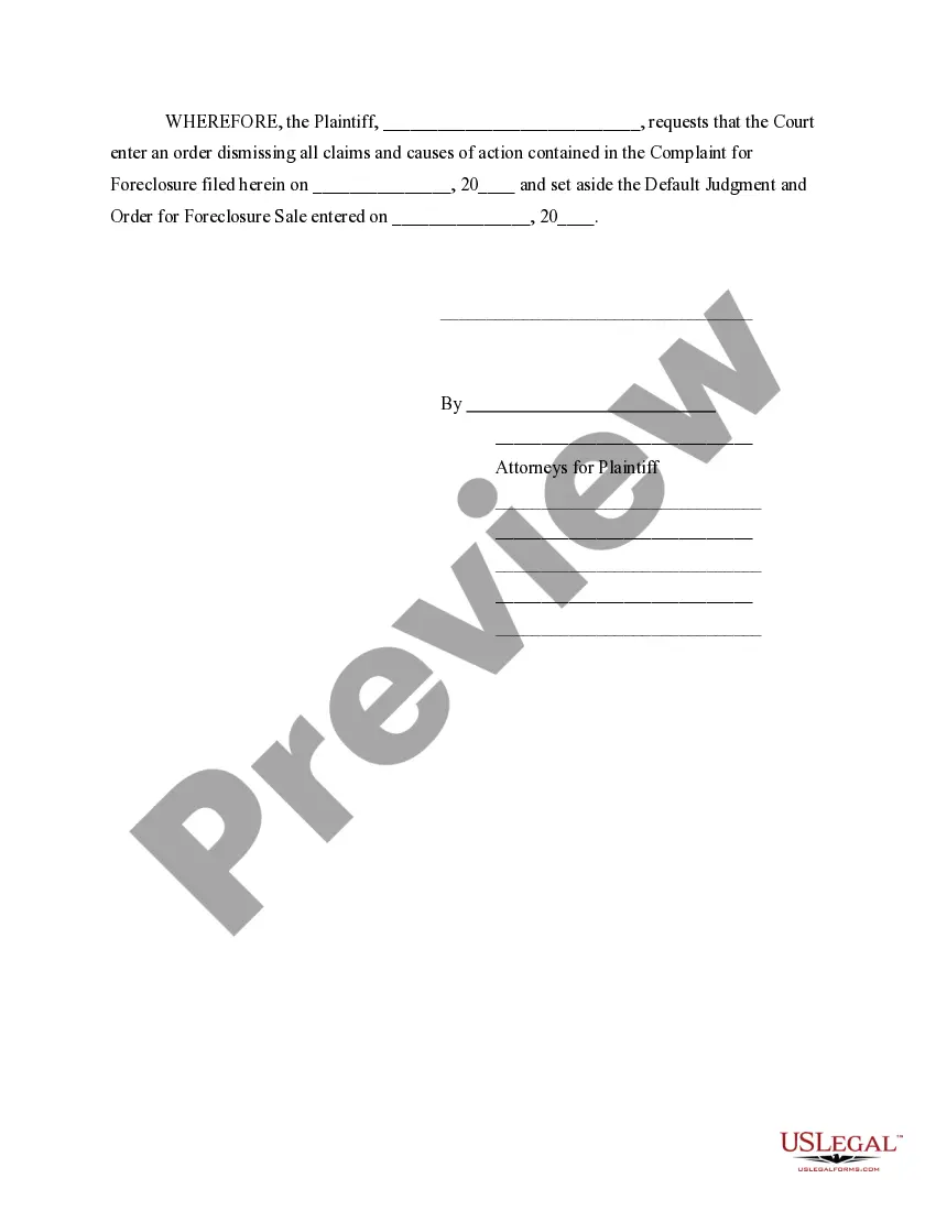 Get Motion to Set Aside Judgment and For Dismissal Preview Motion to Set Aside Judgment and For Dismissal