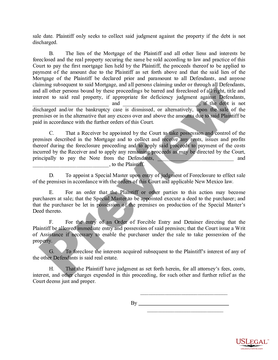 page 3 Complaint for Foreclosure preview