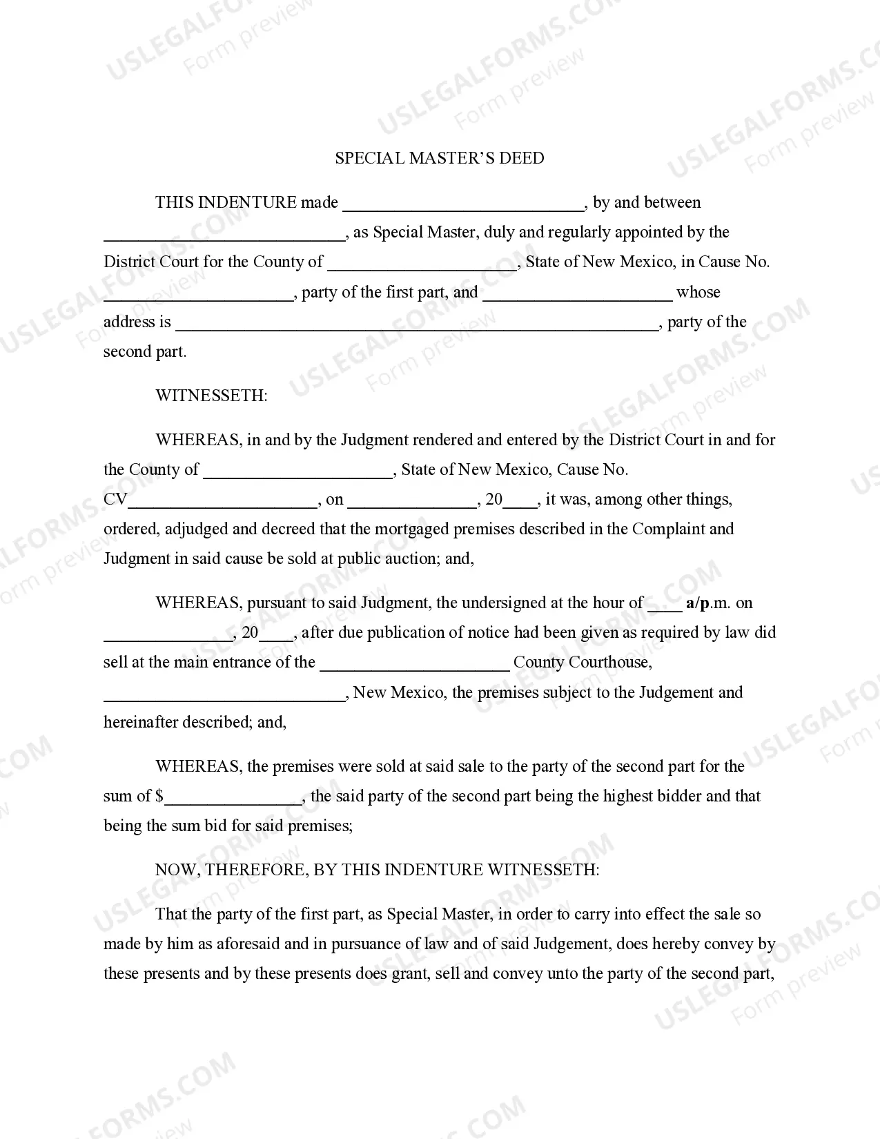 Preview Report of Special Master