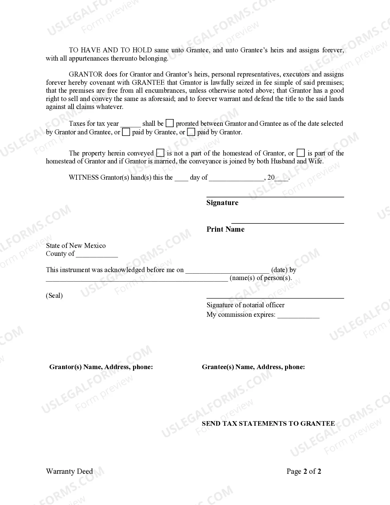Preview Warranty Deed from Individual to Corporation