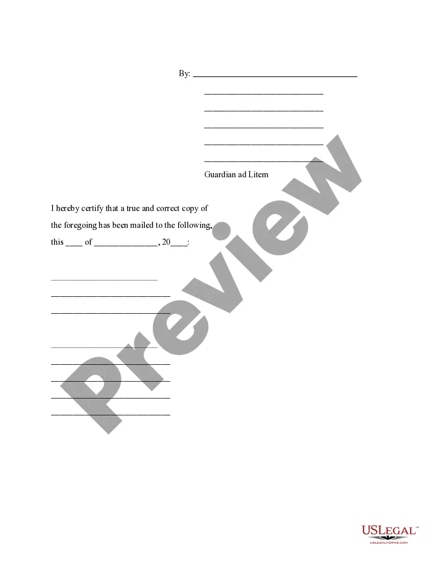 Preview Unopposed Motion to File Guardian Ad Litem's Report under Seal