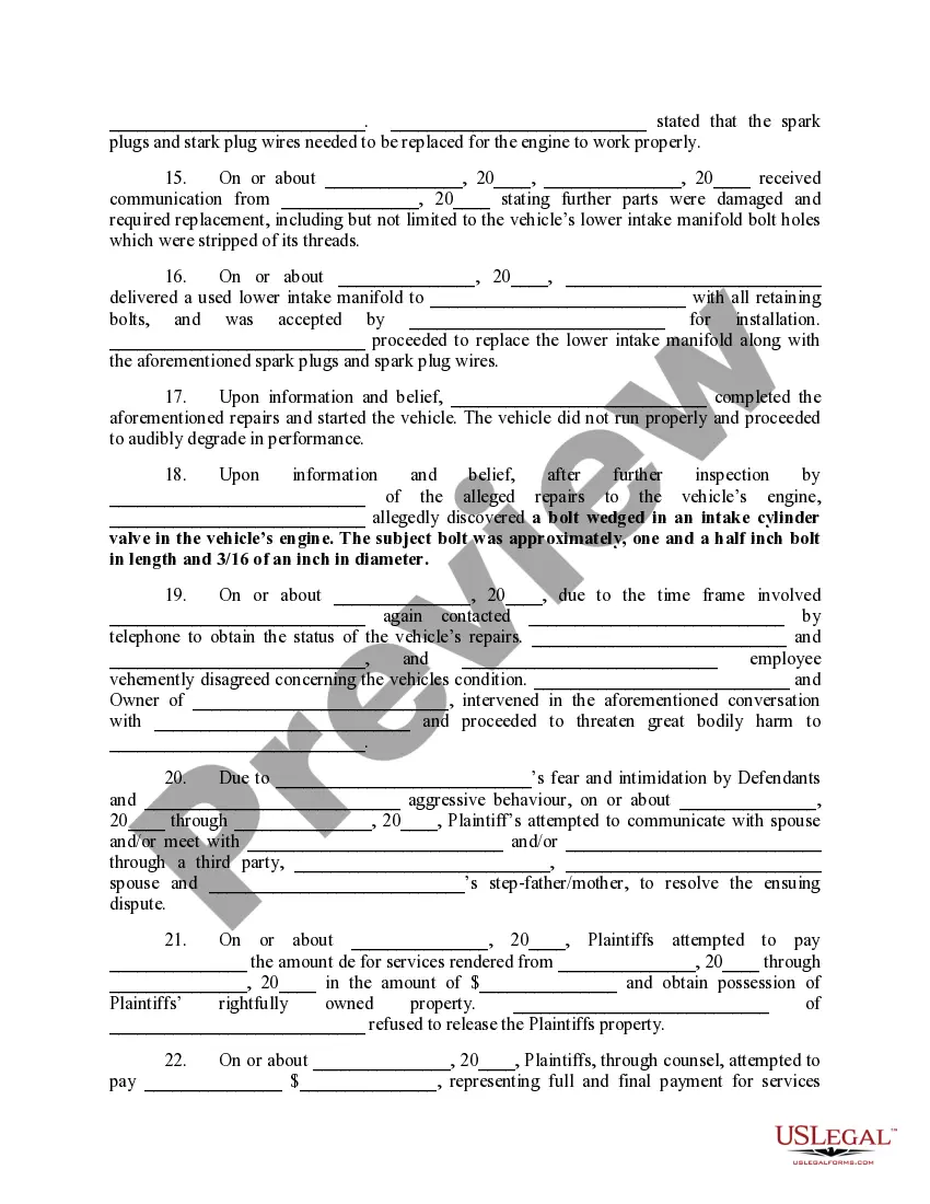 Get Complaint for Damages and Injunctive Relief Preview Complaint for Damages and Injunctive Relief