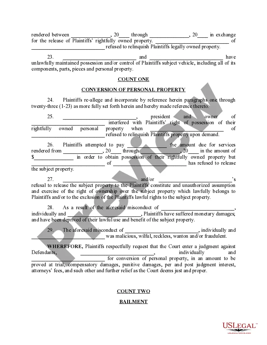 Get Complaint for Damages and Injunctive Relief Preview Complaint for Damages and Injunctive Relief