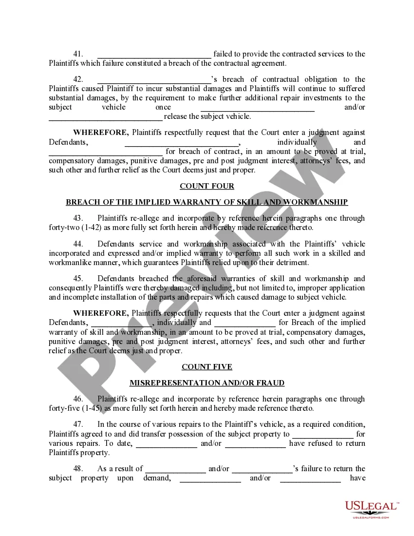 Get Complaint for Damages and Injunctive Relief Preview Complaint for Damages and Injunctive Relief