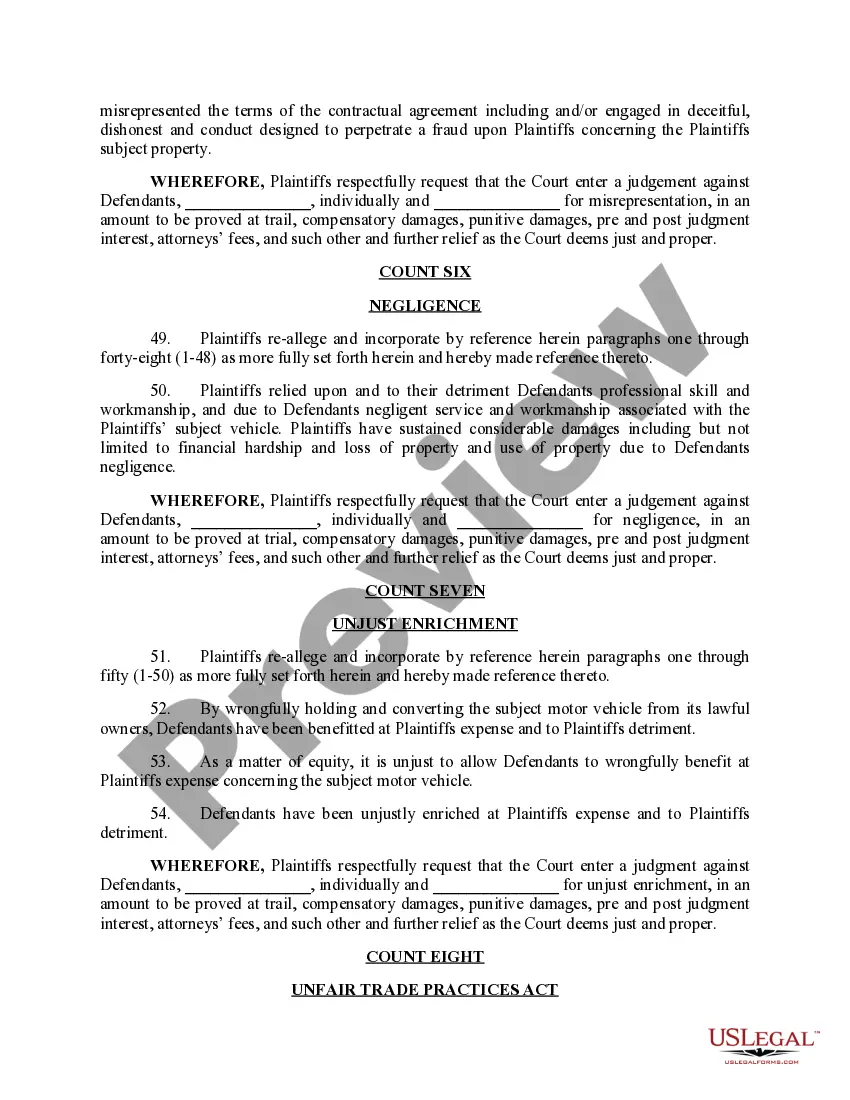 Get Complaint for Damages and Injunctive Relief Preview Complaint for Damages and Injunctive Relief