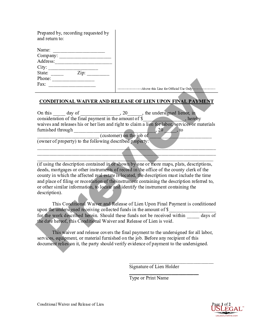 New Mexico Lien Waiver Form | US Legal Forms