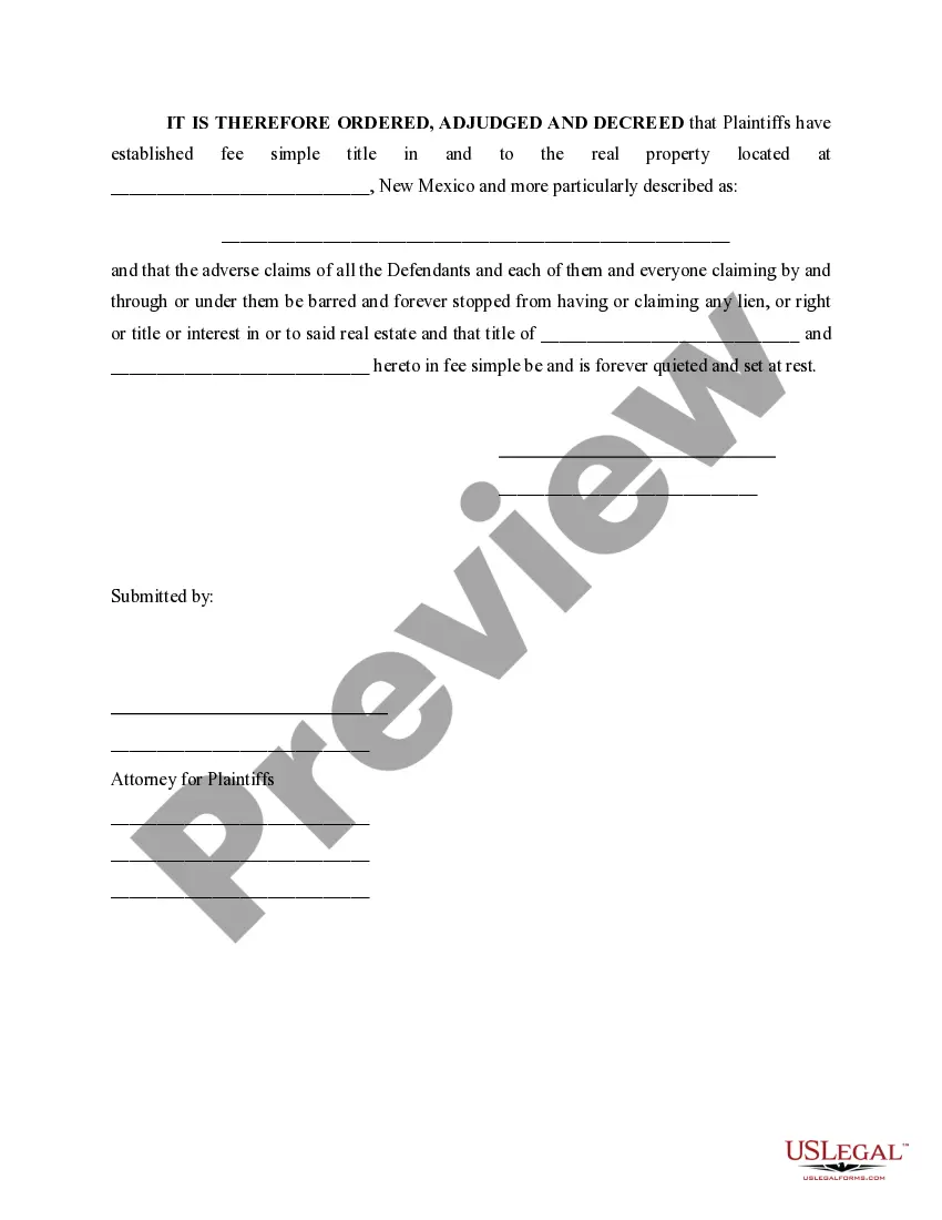 Get Judgment Quieting Title Preview Judgment Quieting Title