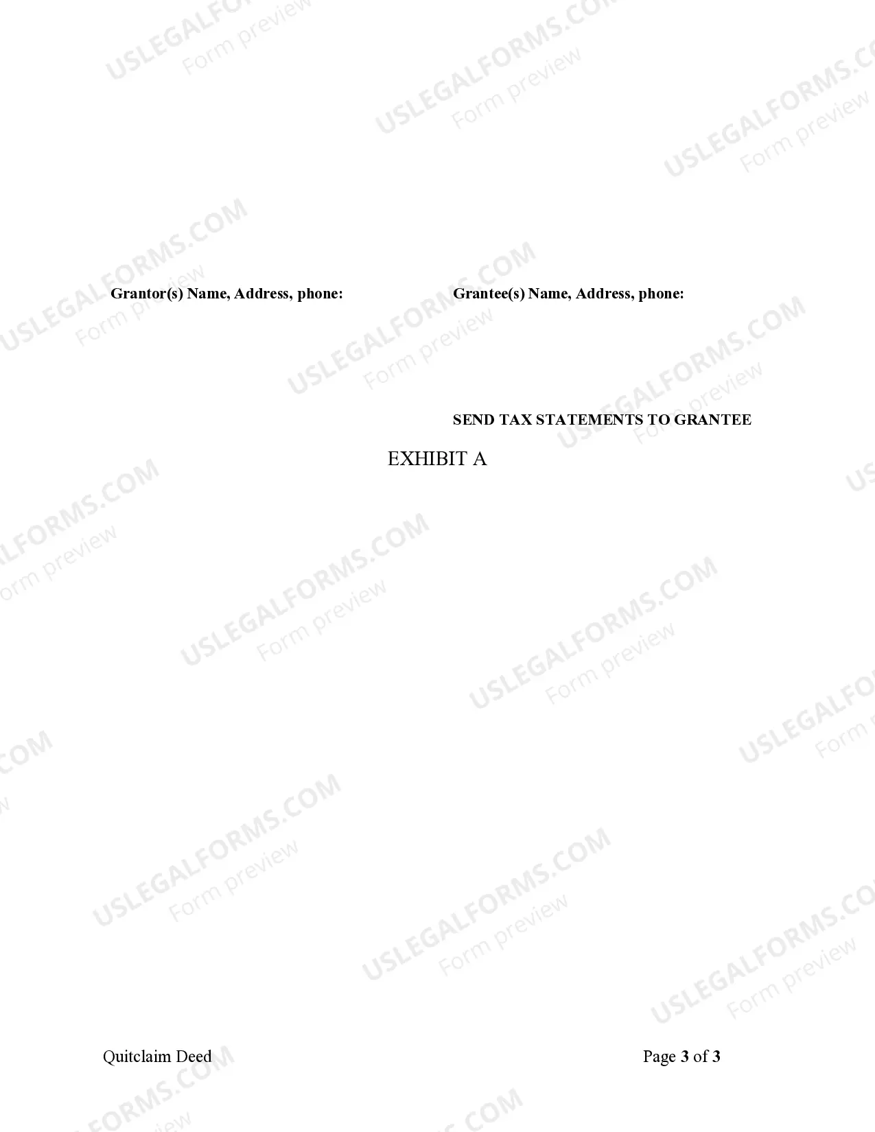 Preview Quitclaim Deed from Husband and Wife to LLC