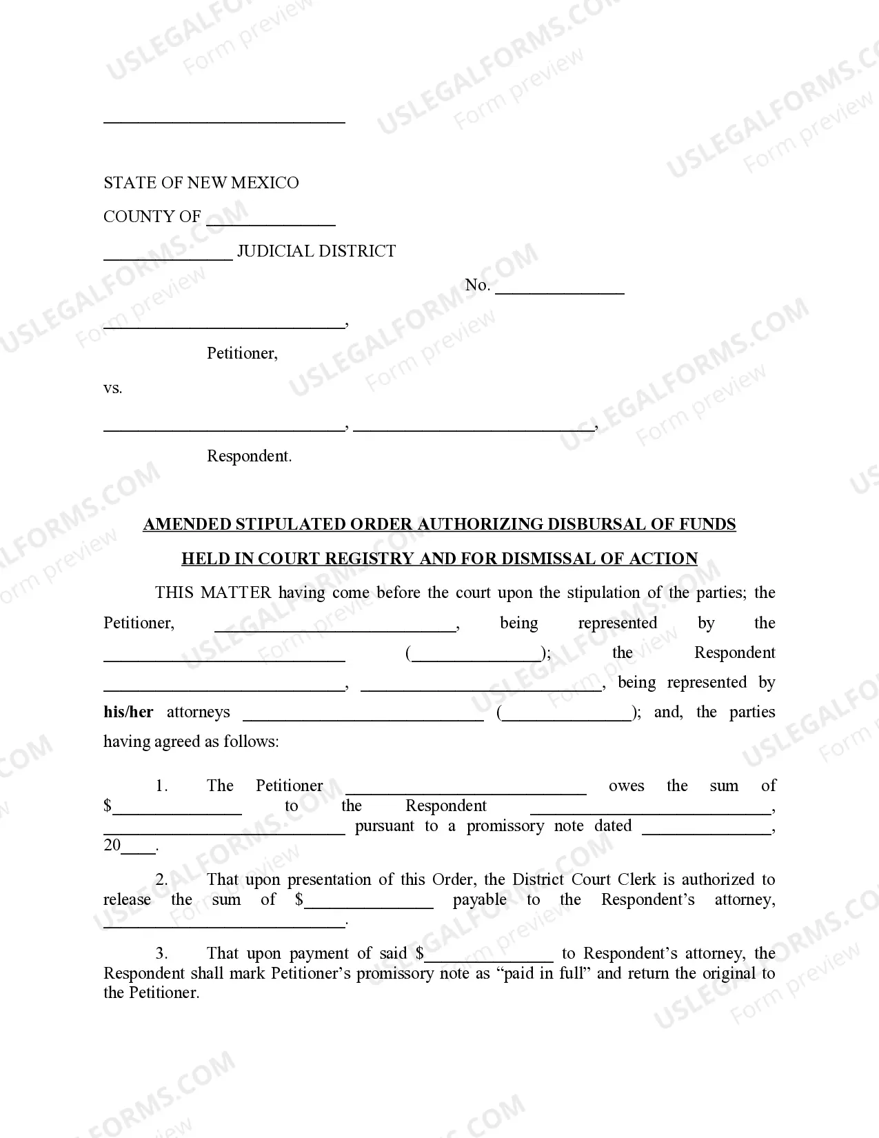 Preview Order Releasing Claim of Lien