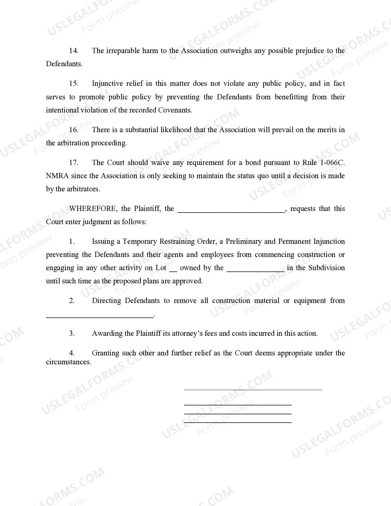 Preview Order Releasing Claim of Lien