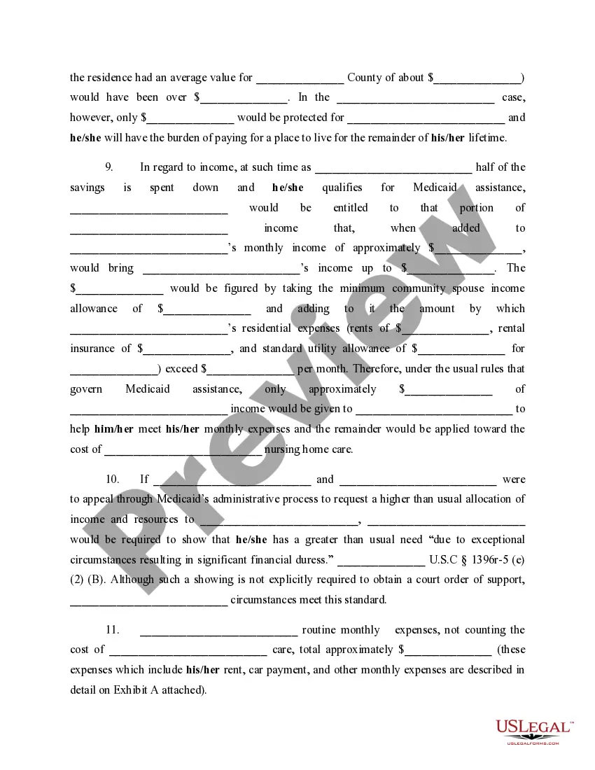 Get Petition for Court Ordered Support of Community Spouse Preview Petition for Court Ordered Support of Community Spouse