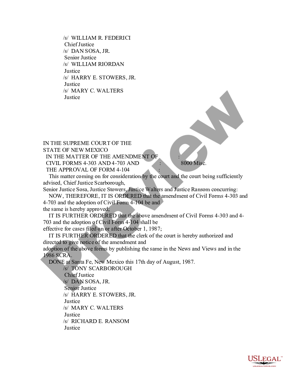 page 6 Writ of Restitution - Mobile Home Park Act preview