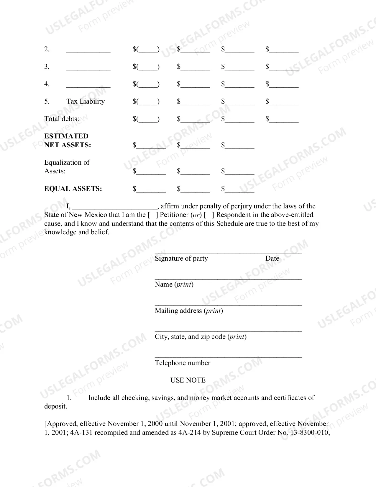 Preview Community Property and Debts