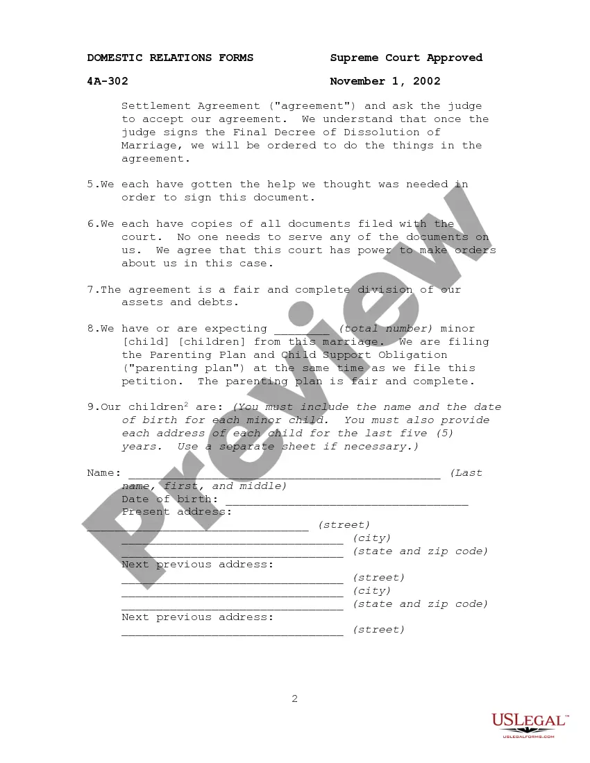 Preview Custody Plan and Order