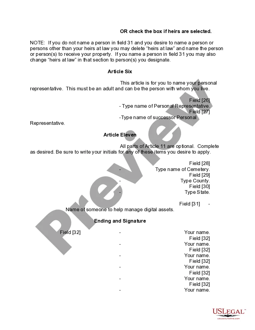 Preview Mutual Wills containing Last Will and Testaments for Man and Woman living together not Married with No Children
