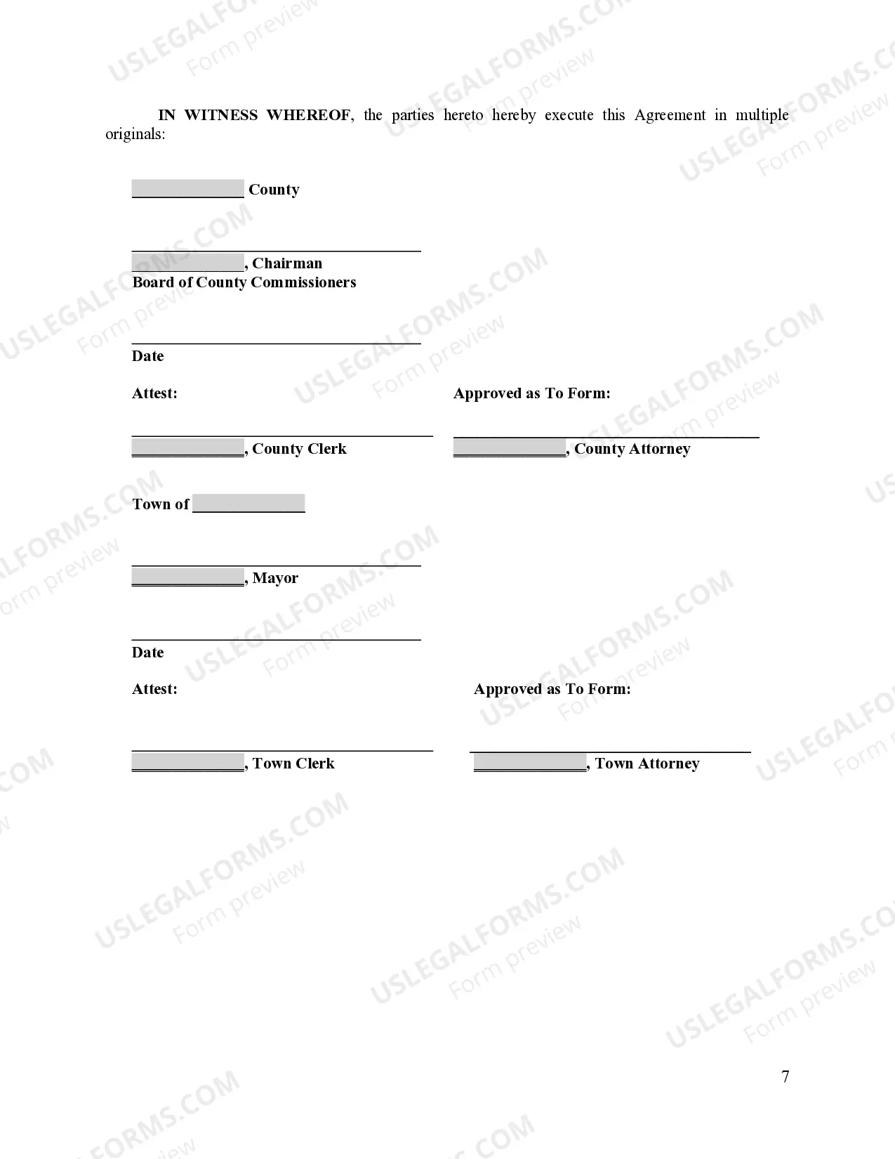 Preview Land Exchange Agreement