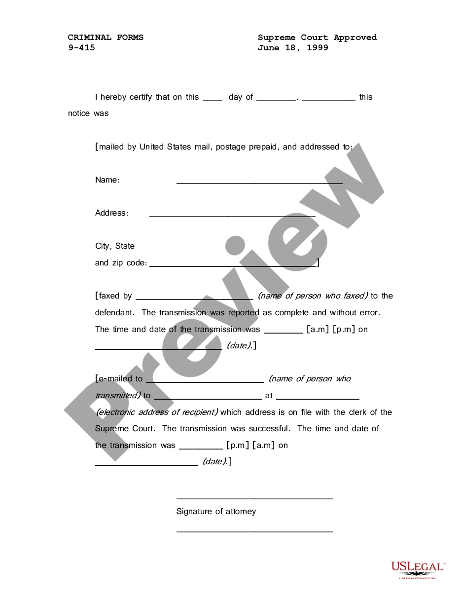 page 1 Notice of Dismissal - Non-Felony Case preview