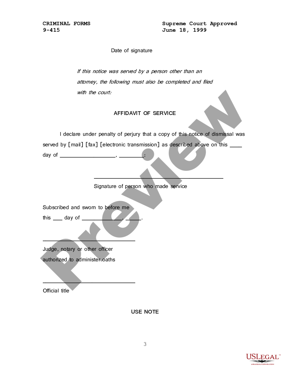 page 2 Notice of Dismissal - Non-Felony Case preview