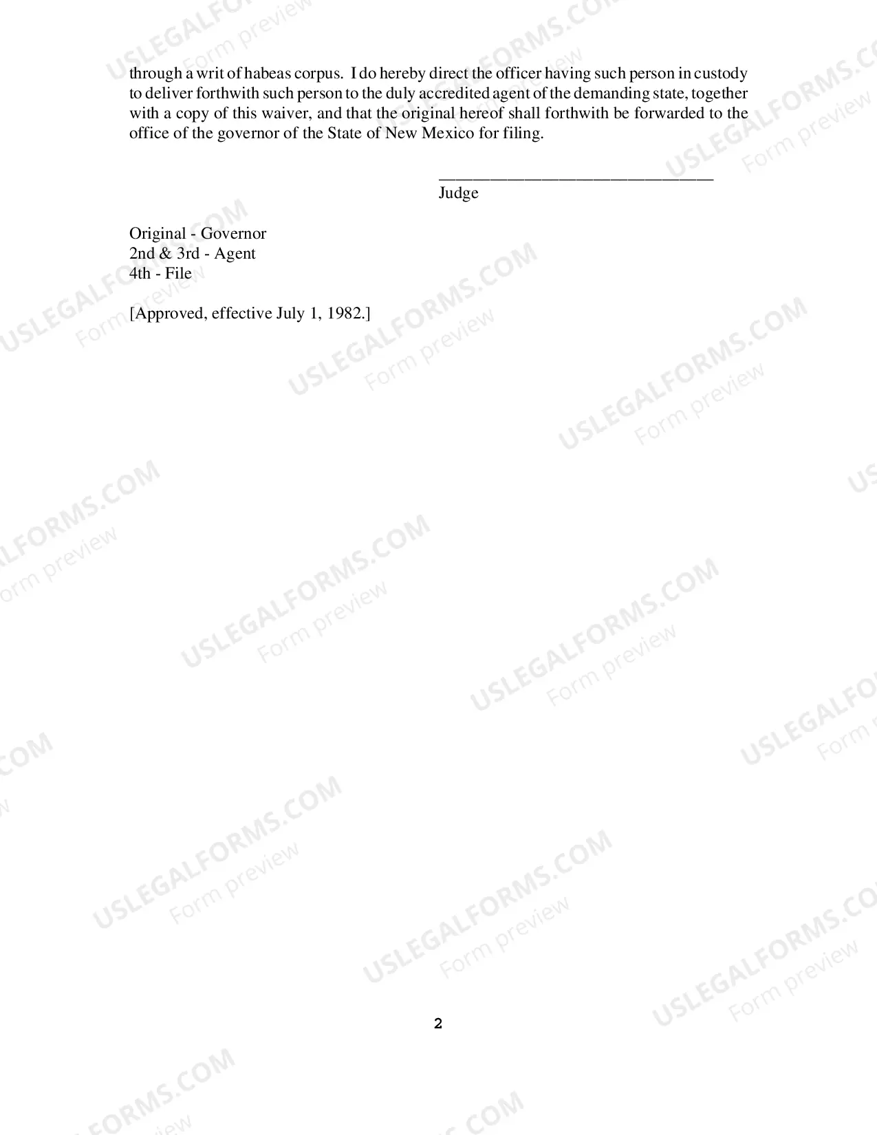 Preview Waiver of Extradition