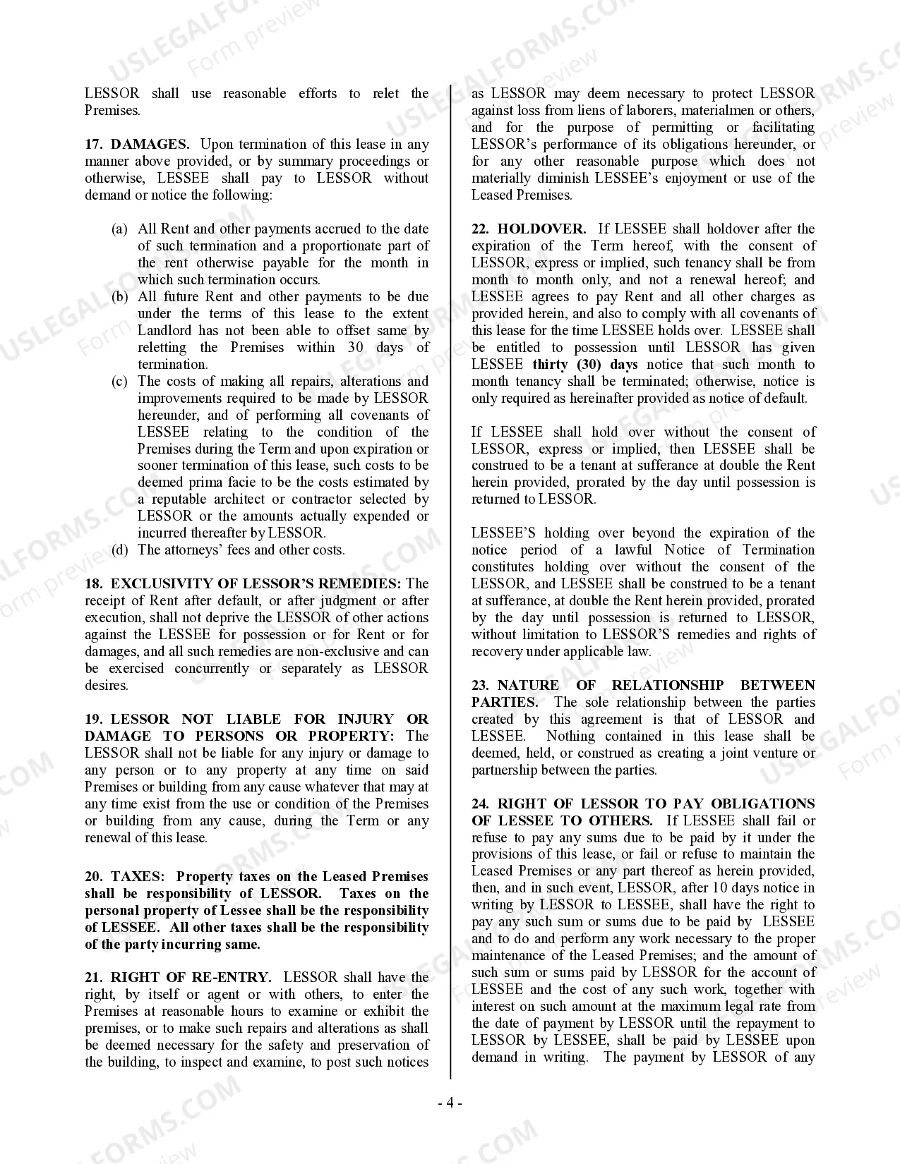 Preview Commercial Building or Space Lease