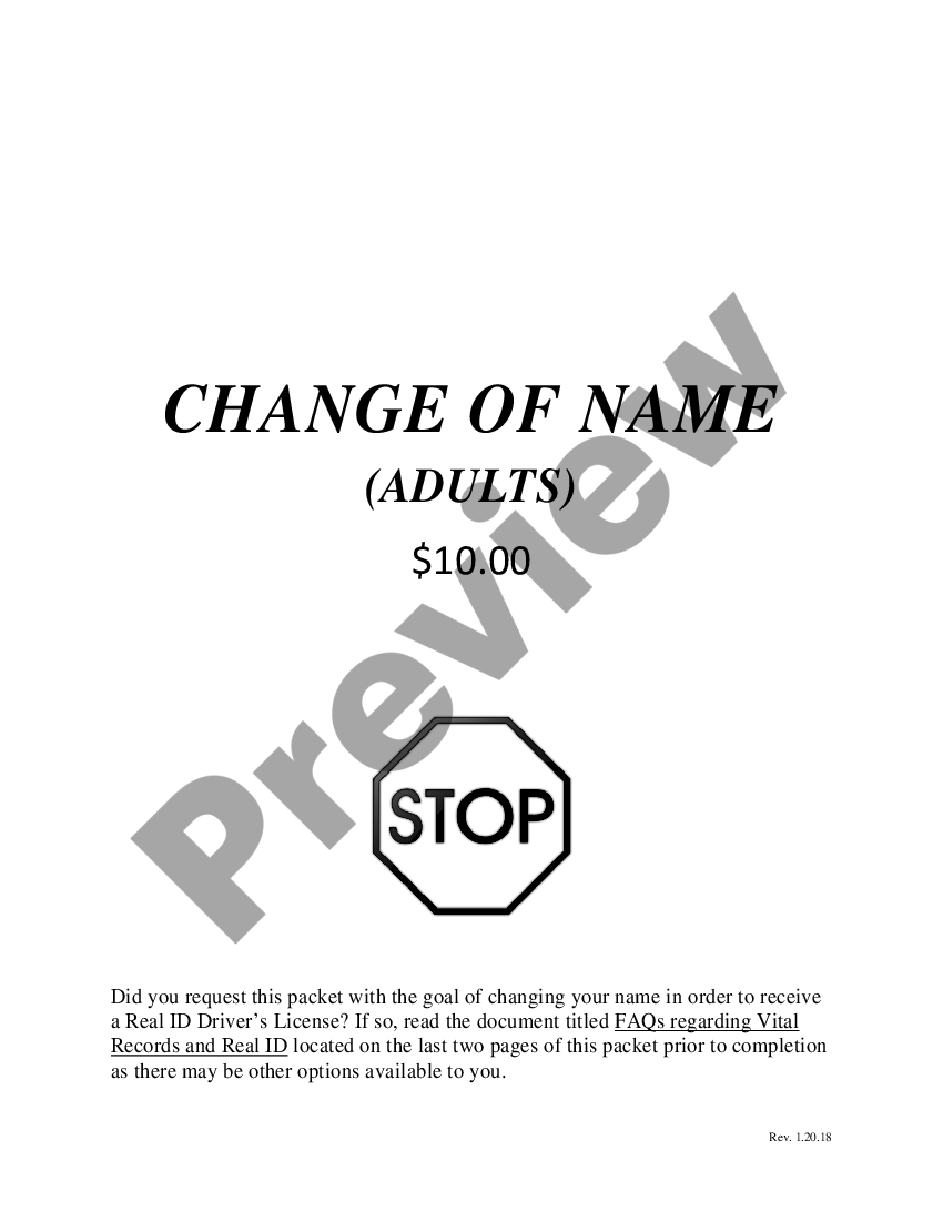 New Mexico Name Change Instructions and Forms for an Adult (Over 14