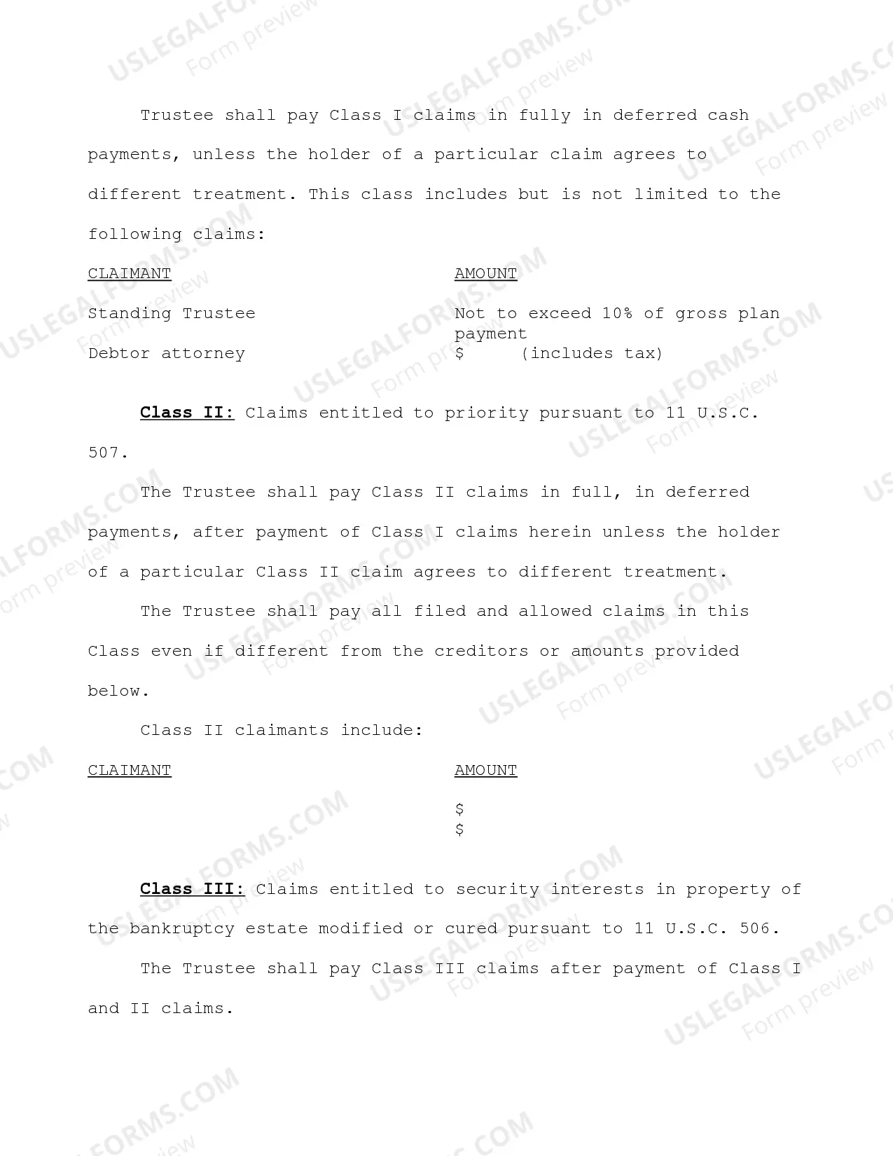 Preview Chapter 13 Plan