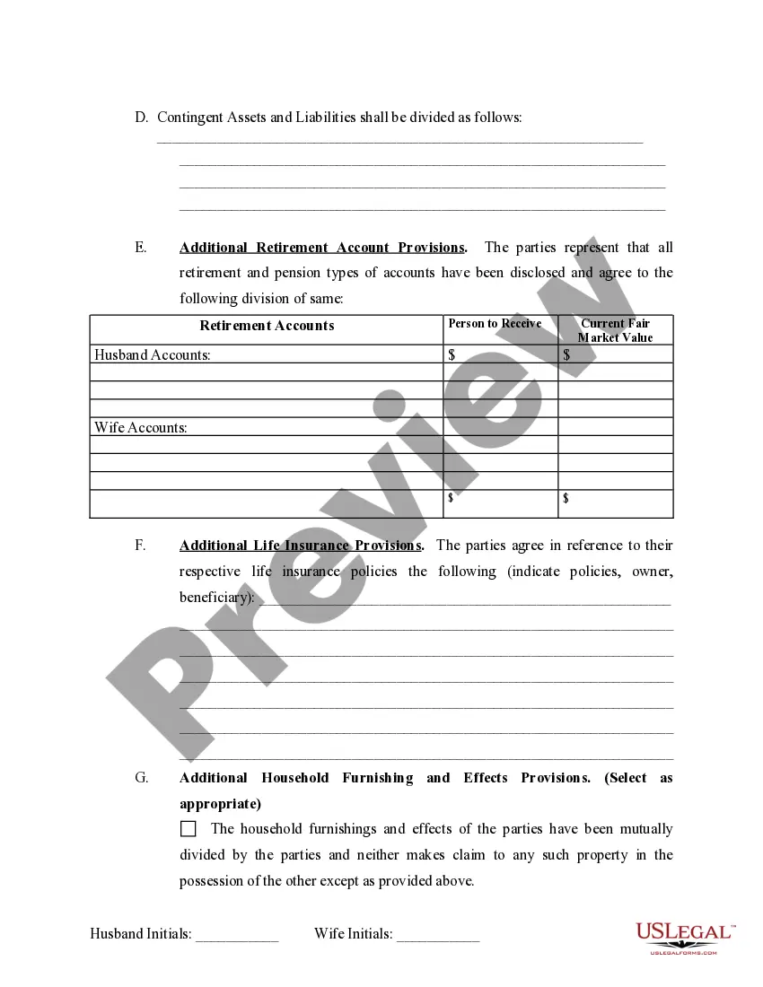 Preview Marital Domestic Separation and Property Settlement Agreement Adult Children Parties May have Joint Property or Debts effective Immediately