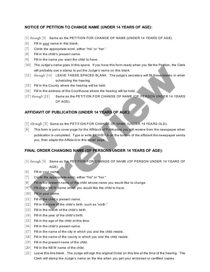 Get Name Change Instructions and Forms for a Minor Under Age 14 - Dona Ana County Only Preview Name Change Instructions and Forms for a Minor Under Age 14 - Dona Ana County Only